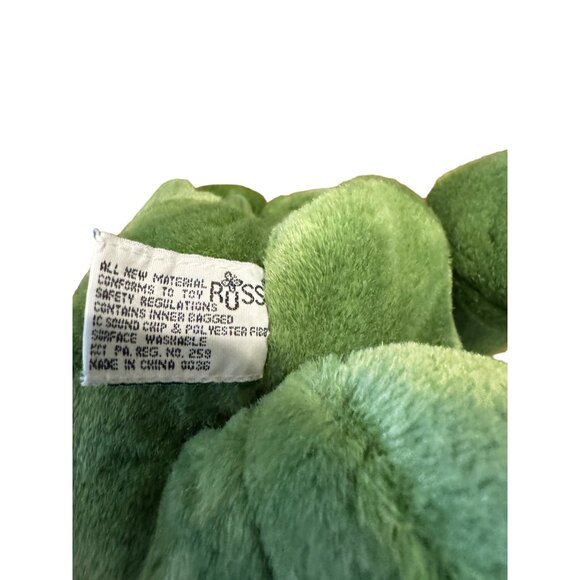 Russ Berrie Croaker Green Frog Hand Puppet Plush Stuffed Animal 10" No Sound - Picture 6 of 8